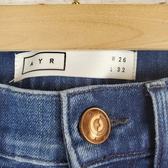 AYR Womens Size 26x32 The Chiller Sunrise/Blue Medium Wash Skinny Jeans - Picture 6 of 11